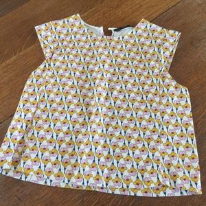 Floral Sleeveless Crop Top
